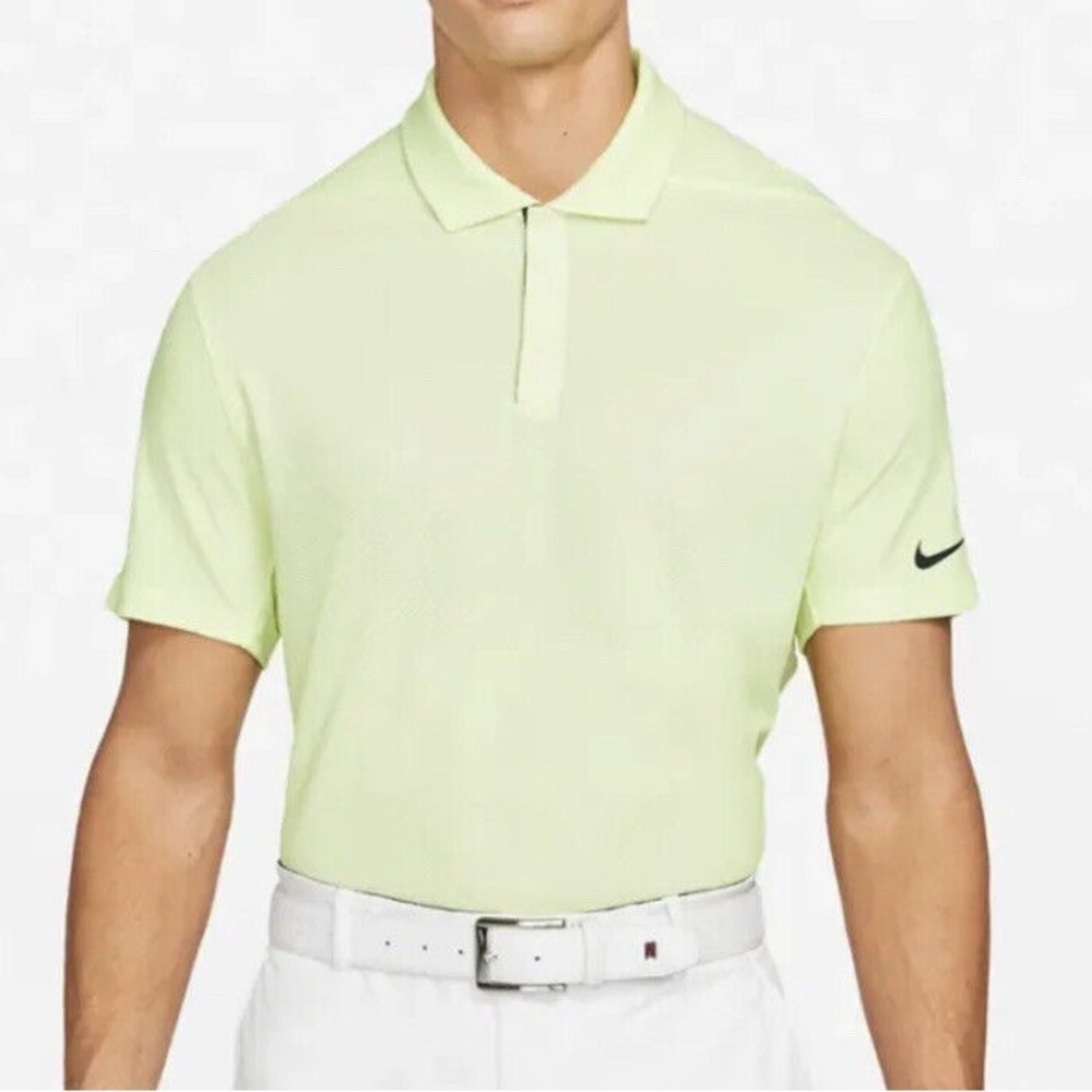 Nike Tiger Woods TW Dri-Fit ADV Golf Polo Shirt DA2995-101 Mens small Yellow